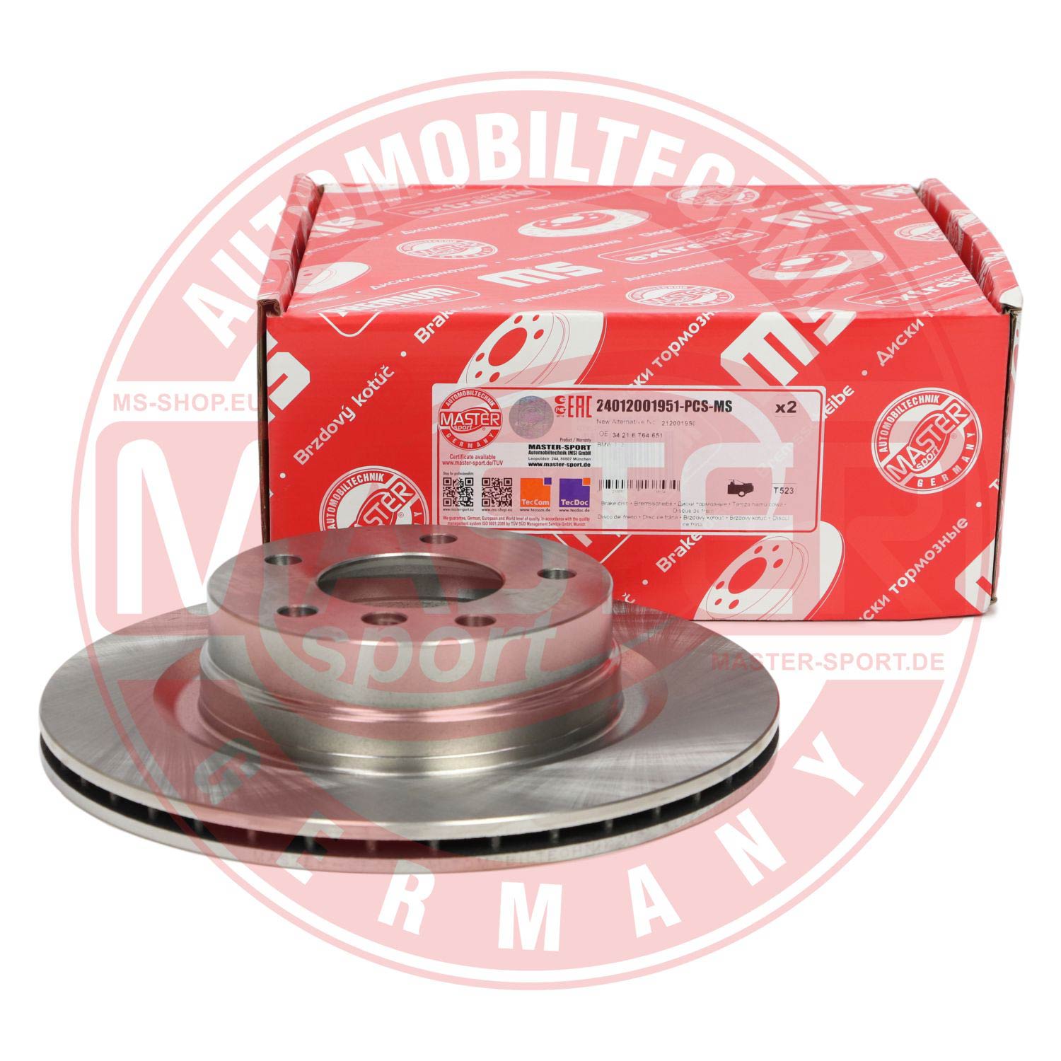 Disc frana MASTERSPORT GERMANY 24012001951-PCS-MS